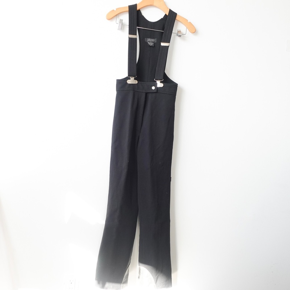 Black Overalls Snow Pants S Utility Snowsuit‎ Winter Ski Outdoor HEAD USA 25x29